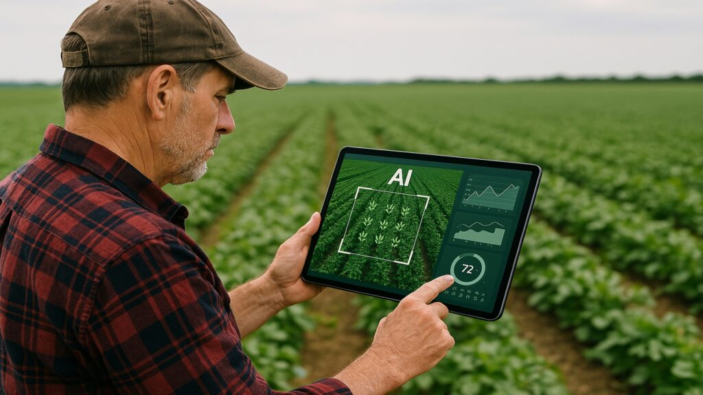 Système d’irrigation intelligent installé dans un champ agricole